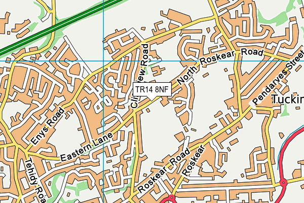 TR14 8NF map - OS VectorMap District (Ordnance Survey)