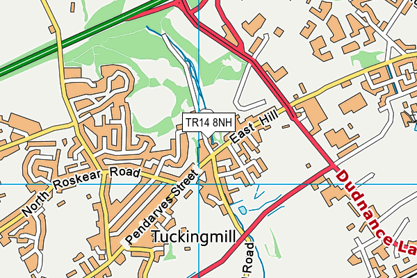 TR14 8NH map - OS VectorMap District (Ordnance Survey)