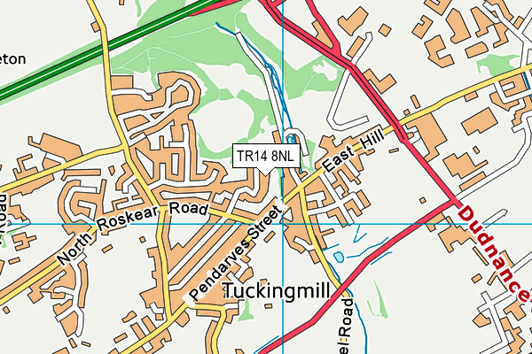 TR14 8NL map - OS VectorMap District (Ordnance Survey)