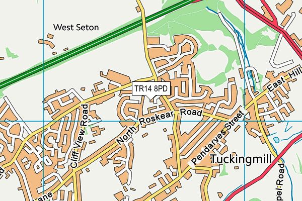 TR14 8PD map - OS VectorMap District (Ordnance Survey)