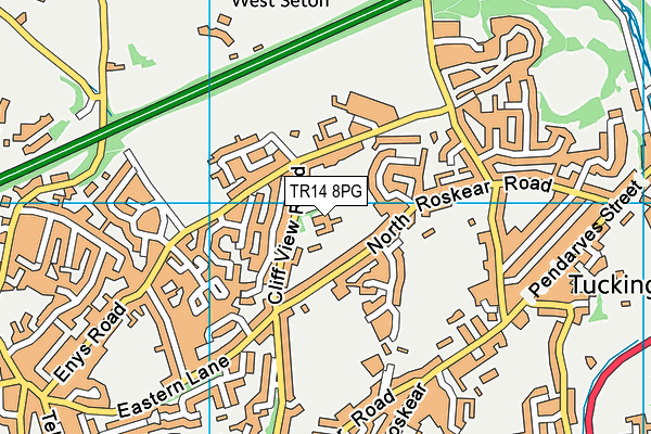 TR14 8PG map - OS VectorMap District (Ordnance Survey)