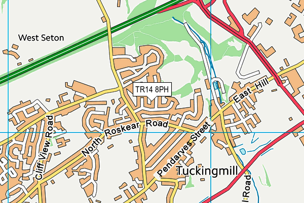 TR14 8PH map - OS VectorMap District (Ordnance Survey)