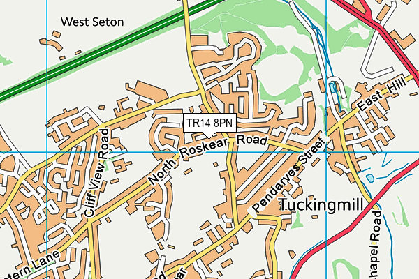 TR14 8PN map - OS VectorMap District (Ordnance Survey)