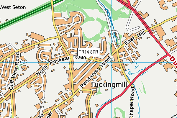 TR14 8PR map - OS VectorMap District (Ordnance Survey)