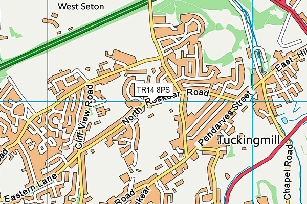 Camborne Cricket Club map (TR14 8PS) - OS VectorMap District (Ordnance Survey)