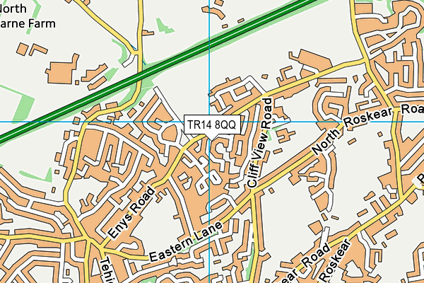 TR14 8QQ map - OS VectorMap District (Ordnance Survey)