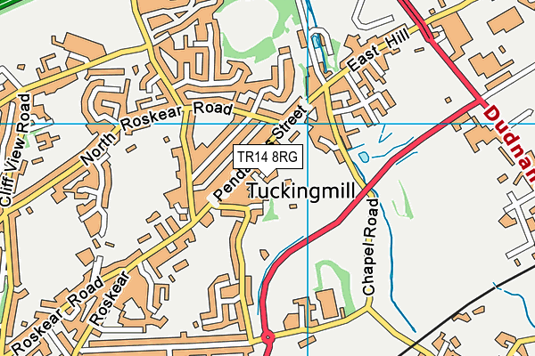 TR14 8RG map - OS VectorMap District (Ordnance Survey)