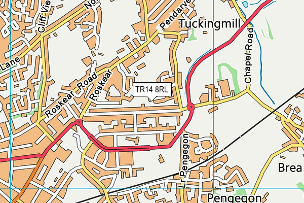 TR14 8RL map - OS VectorMap District (Ordnance Survey)