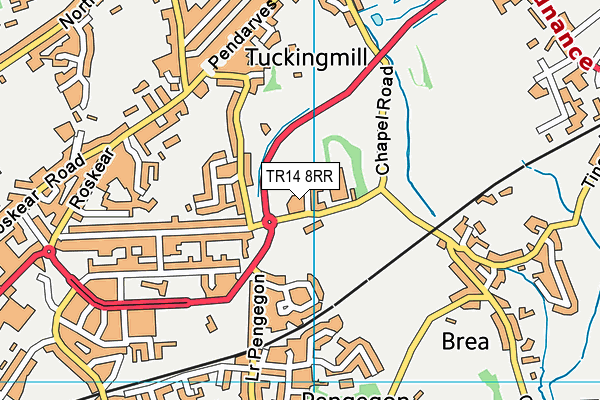 TR14 8RR map - OS VectorMap District (Ordnance Survey)