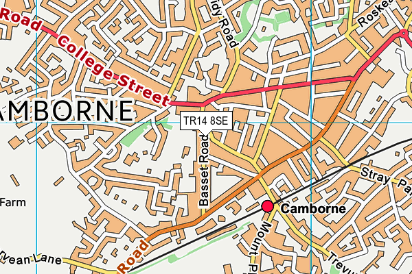 TR14 8SE map - OS VectorMap District (Ordnance Survey)
