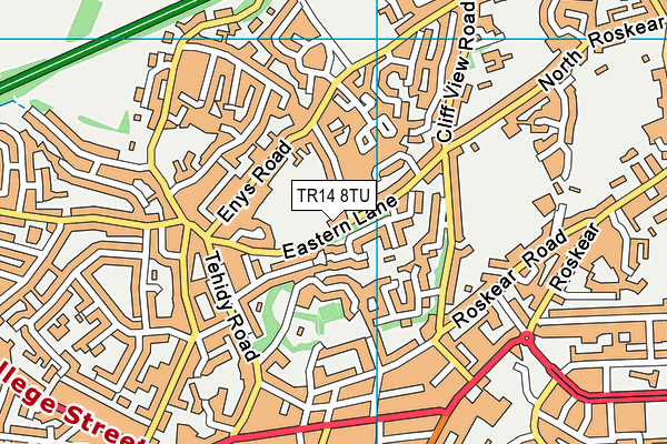 TR14 8TU map - OS VectorMap District (Ordnance Survey)