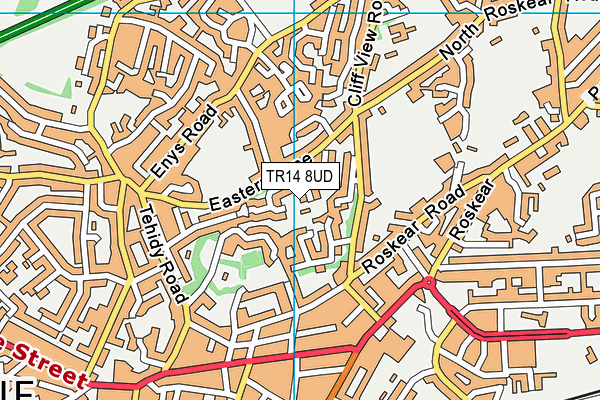 TR14 8UD map - OS VectorMap District (Ordnance Survey)