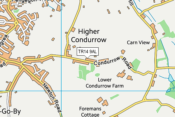 TR14 9AL map - OS VectorMap District (Ordnance Survey)