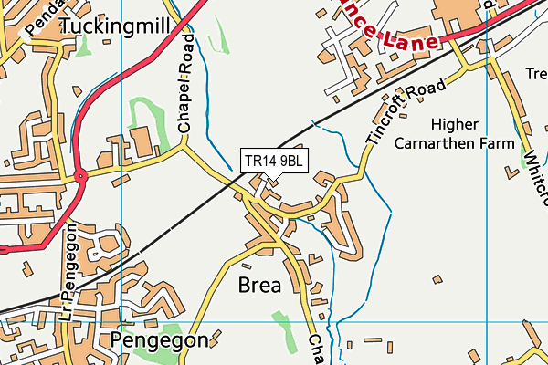 TR14 9BL map - OS VectorMap District (Ordnance Survey)