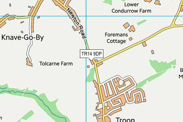 TR14 9DP map - OS VectorMap District (Ordnance Survey)