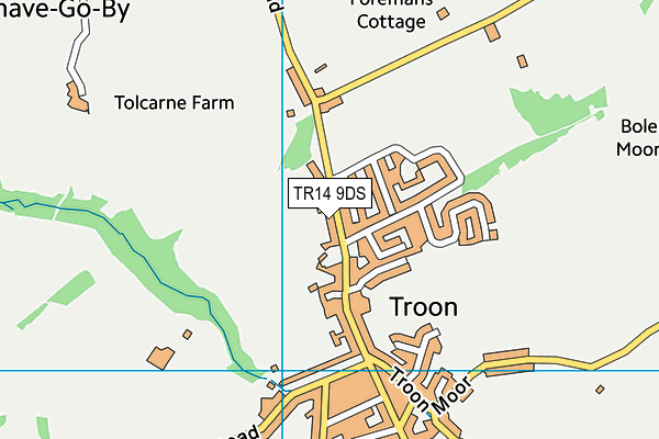 TR14 9DS map - OS VectorMap District (Ordnance Survey)