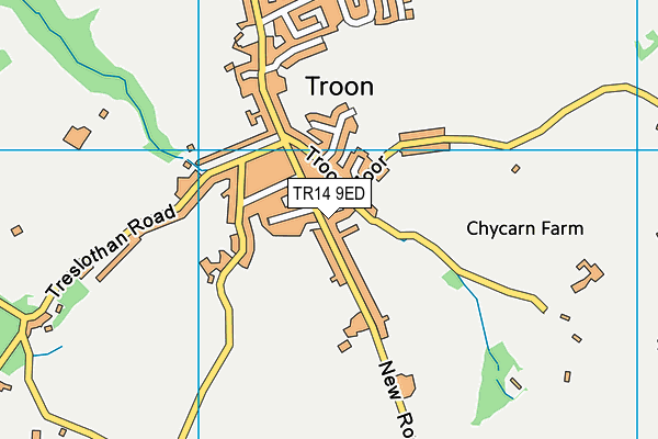 TR14 9ED map - OS VectorMap District (Ordnance Survey)