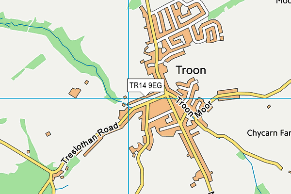 TR14 9EG map - OS VectorMap District (Ordnance Survey)