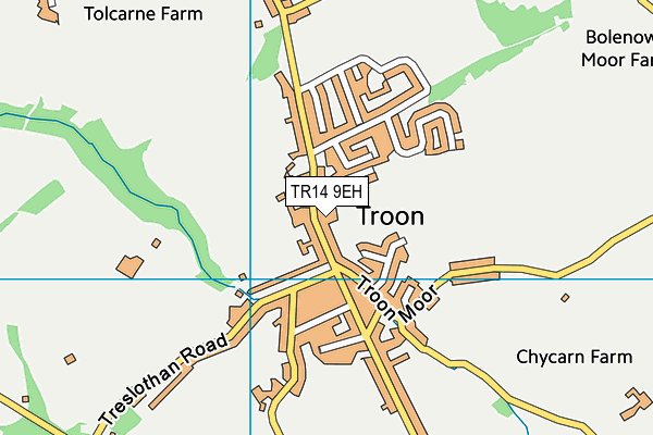 TR14 9EH map - OS VectorMap District (Ordnance Survey)