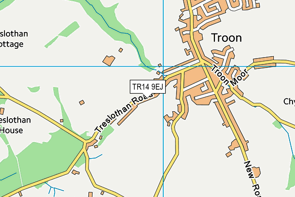 Troon Cricket Club map (TR14 9EJ) - OS VectorMap District (Ordnance Survey)