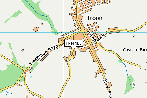 TR14 9EL map - OS VectorMap District (Ordnance Survey)