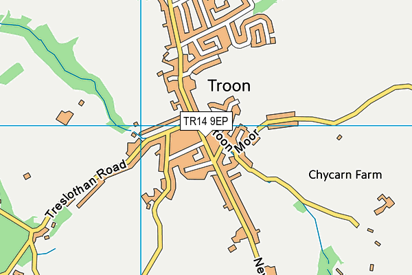 TR14 9EP map - OS VectorMap District (Ordnance Survey)