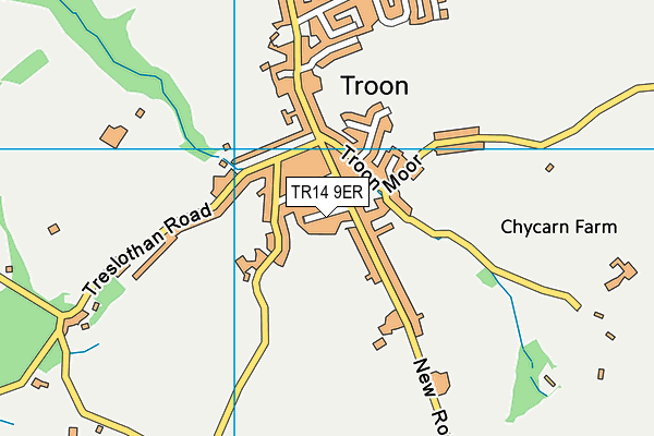 TR14 9ER map - OS VectorMap District (Ordnance Survey)