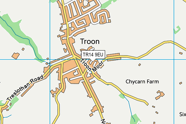 TR14 9EU map - OS VectorMap District (Ordnance Survey)