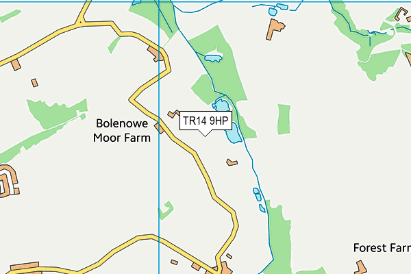 TR14 9HP map - OS VectorMap District (Ordnance Survey)