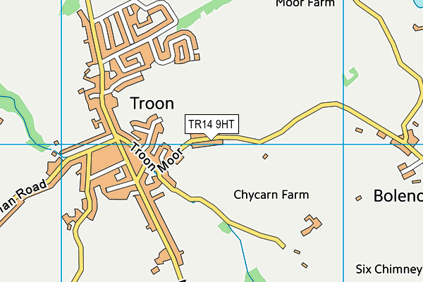 TR14 9HT map - OS VectorMap District (Ordnance Survey)