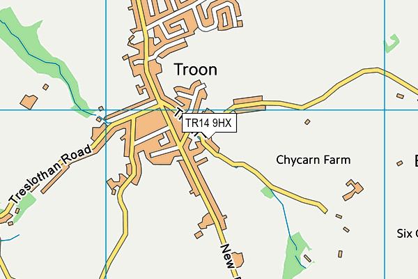 TR14 9HX map - OS VectorMap District (Ordnance Survey)