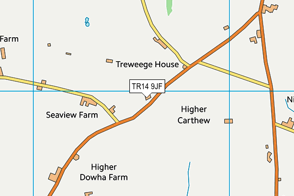 TR14 9JF map - OS VectorMap District (Ordnance Survey)