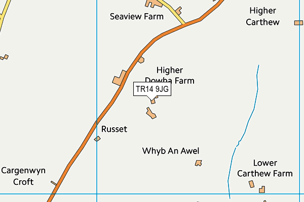 TR14 9JG map - OS VectorMap District (Ordnance Survey)