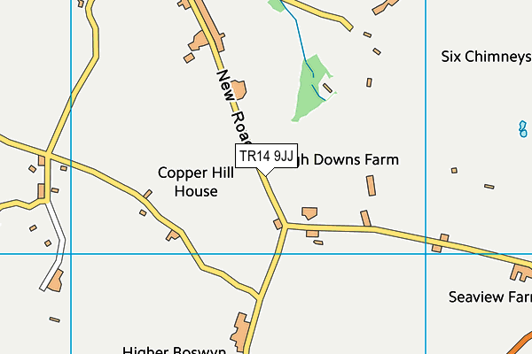 TR14 9JJ map - OS VectorMap District (Ordnance Survey)