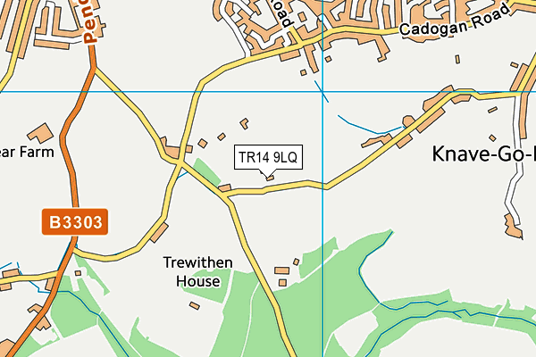 TR14 9LQ map - OS VectorMap District (Ordnance Survey)
