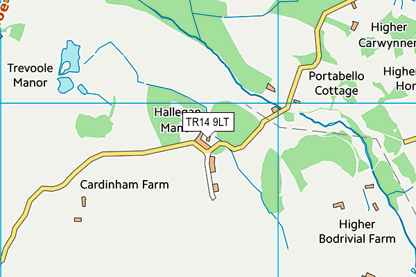 TR14 9LT map - OS VectorMap District (Ordnance Survey)