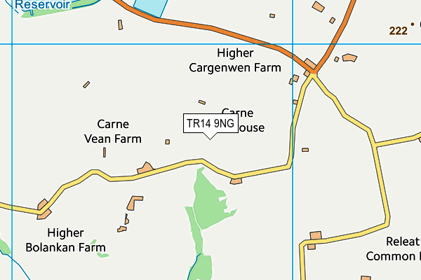 TR14 9NG map - OS VectorMap District (Ordnance Survey)