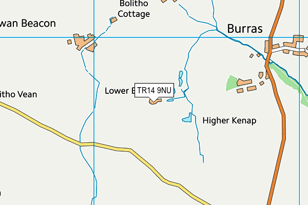 TR14 9NU map - OS VectorMap District (Ordnance Survey)