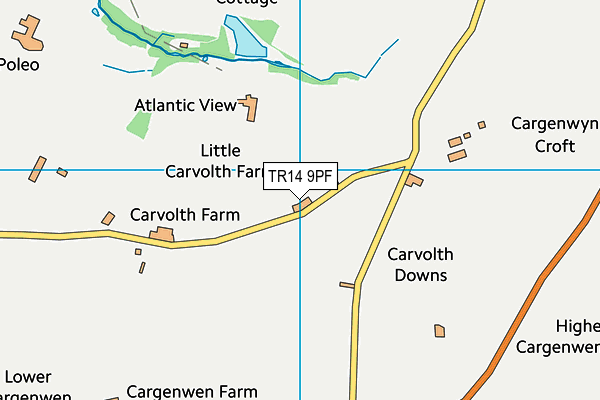 TR14 9PF map - OS VectorMap District (Ordnance Survey)