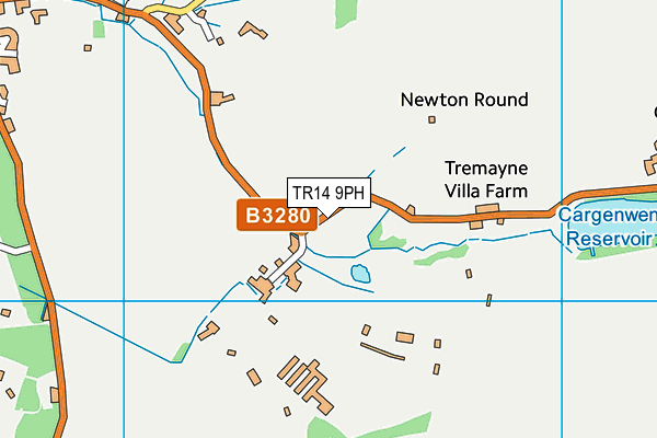 TR14 9PH map - OS VectorMap District (Ordnance Survey)