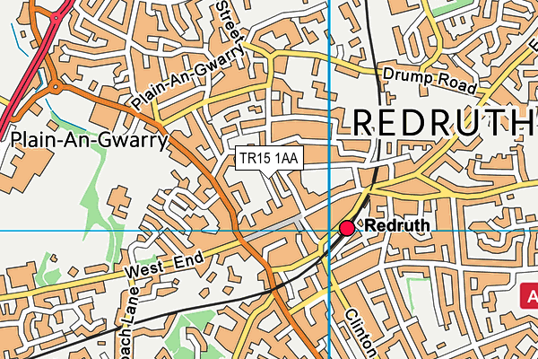 TR15 1AA map - OS VectorMap District (Ordnance Survey)