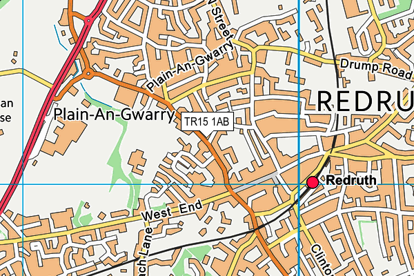 TR15 1AB map - OS VectorMap District (Ordnance Survey)