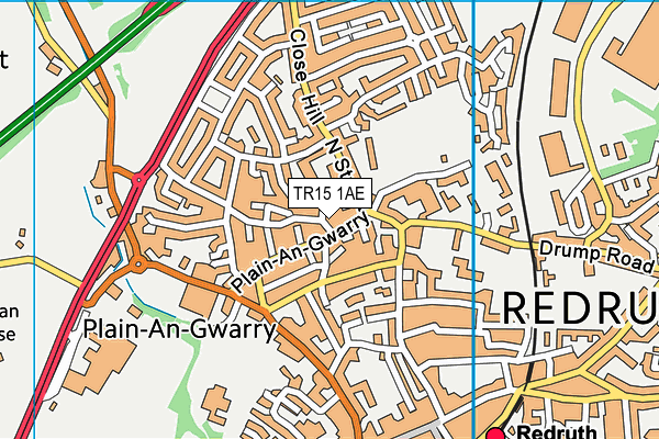 TR15 1AE map - OS VectorMap District (Ordnance Survey)