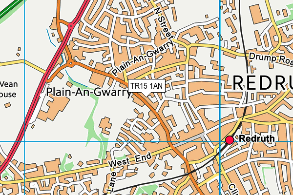 TR15 1AN map - OS VectorMap District (Ordnance Survey)