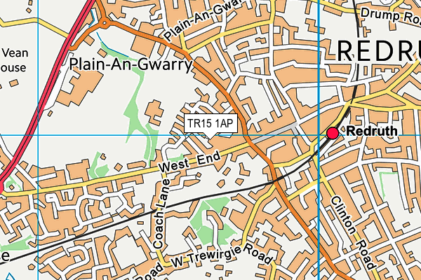 TR15 1AP map - OS VectorMap District (Ordnance Survey)