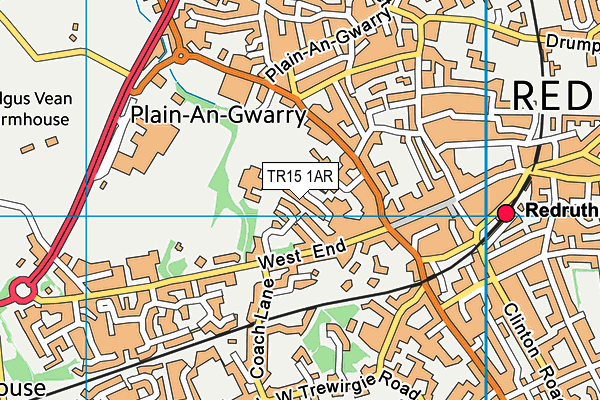 TR15 1AR map - OS VectorMap District (Ordnance Survey)