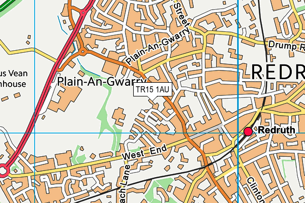 TR15 1AU map - OS VectorMap District (Ordnance Survey)