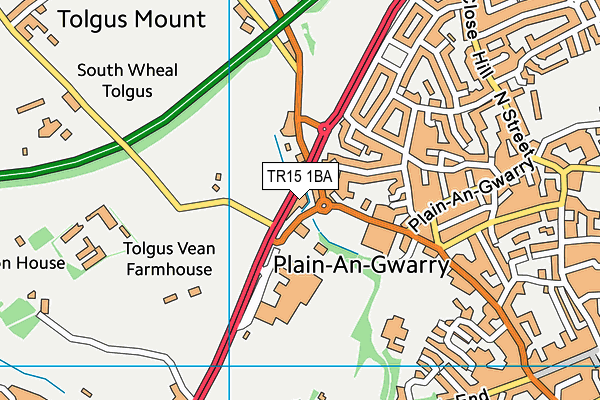 TR15 1BA map - OS VectorMap District (Ordnance Survey)