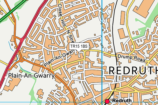 TR15 1BS map - OS VectorMap District (Ordnance Survey)