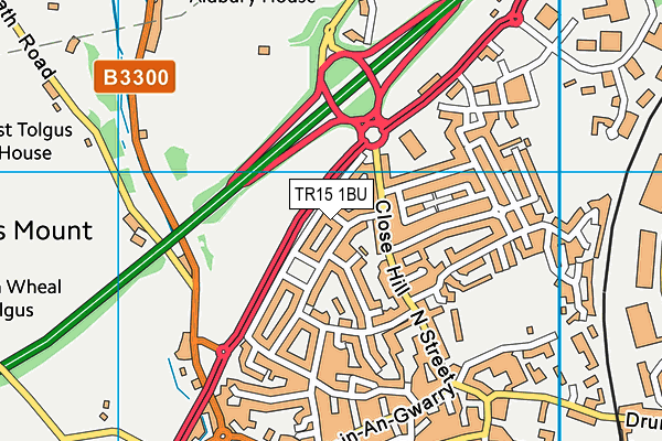 TR15 1BU map - OS VectorMap District (Ordnance Survey)